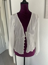 Damen Bluse Satin Gr M H&m