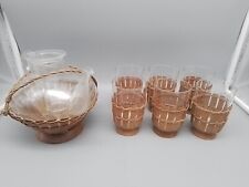 Original Jeaner Glas/Schott Mainz Teeservice,Teekanne,6 Gläser,Wagenfeld,50er