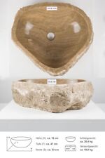 Onyx-Marmor-Waschbecken 50-60 cm creme rechteckig Badezimmer-Becken wohnfreuden