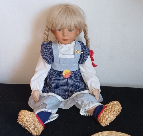 ältere steiff puppe babette - ältere,