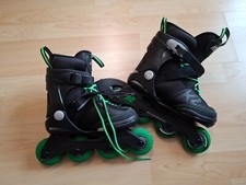 K2 Skates Größenverstellbar 32-37 Velocity jr, Schwarz/grün