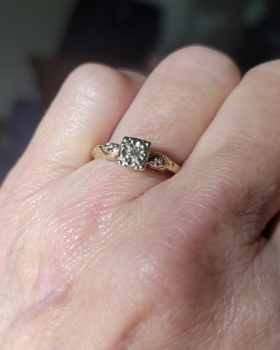 Karat gold vintage - 14, diamant