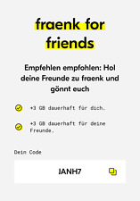 fraenk D1 Netz 3 GB Daten dauerhaft extra mit Vorteilscode JANH7