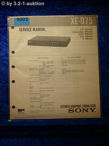 Sony service manual - service, d75