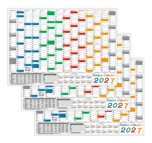 Rainbow wandkalender din a0 - rainbow,