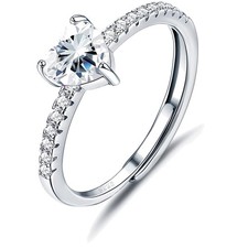 Herz ring silber 925 - silber, damen