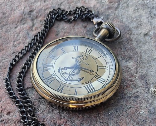 Antik stil messing - messing, taschenuhr