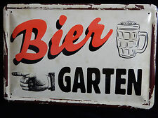 Blechschild  Bier Garten