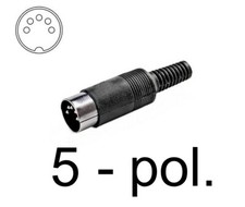 DIN-Stecker / Diodenstecker  6pol / 5pol  Audio/Phono und C64 (serieller Port)