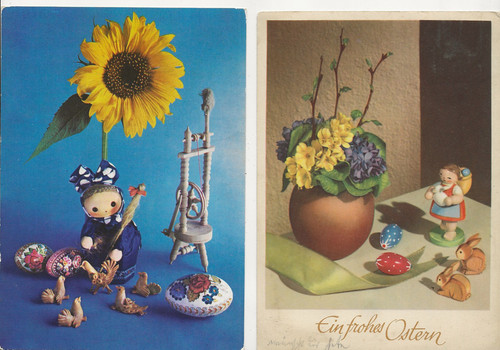 264 ostern blumenvase - ak,