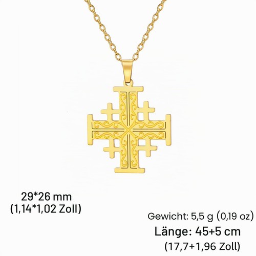 Kreuzkette gold eueavan - gold,