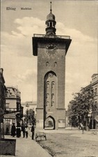 Ak Elbląg Elbing Ostpreußen, Markttor, Straßenpartie - 4275291