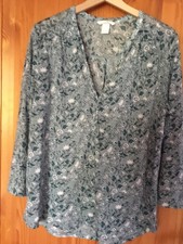 H&M Bluse  grün/weiß