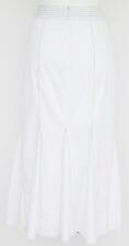 Damen Nicowa Rock Faltenrock Maxirock A-Linie knöchellang weiss schwarz  40