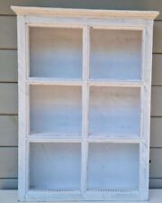 Wandregal Weiß Shabby Chic Holz 3 Böden/ 6 Fächer Tassenregal 52x14xH70 cm