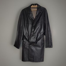 #SE1492# Leder Wehrmachtsmantel 2. Weltkrieg Offezier Mantel Militaria*VERY RAR*