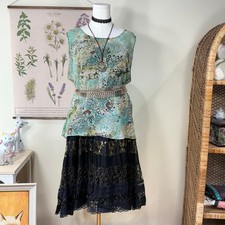 Y2k Floral Sheer Metallic