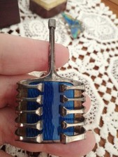  David Andersen Norway Norwegen silber 925 Anhänger Rendant Tor Emaille Enamel 