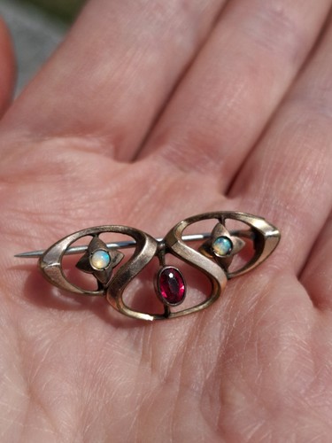 Antike jugendstil brosche - jugendstil,