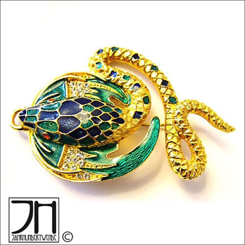 Modeschmuck brosche emaille - modeschmuck,