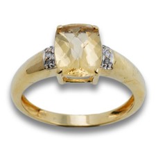 Ring Diamant Citrin 375 Gold 9