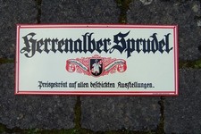 Herrenalber Sprudel Werbeschild     - Mineralwasser   Brunnen -