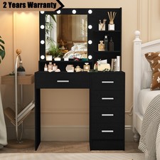 Schwarzer Umkleidetisch LED