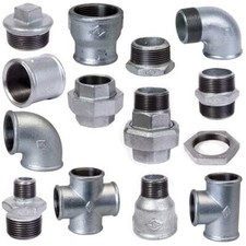 Temperguss verzinkt Fitting Gewindefittings Muffe T-Stück Winkel Reduzierung