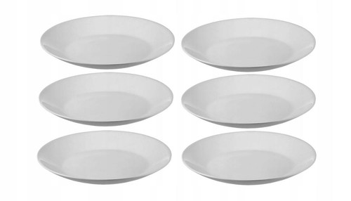 Weiße glas dessertteller - 6x,