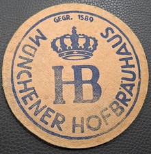 Alter Bierdeckel ---  Hofbräuhaus München