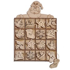 48x Holz Weihnachten Christbaum Anhänger Weihnachtsbaum Tannen Baum Deko Schmuck