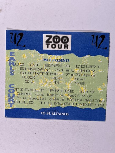 Bono konzertticket original - konzertticket,
