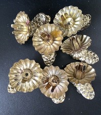 7alte Klemm-Kerzenhalter Kugelgelenk gold Christbaumkerzenhalter - Vintage