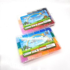 LIHAO Bügelperlen Set Basteln Steckperlen Sortierbox Kinder Kreativ DIY Perlenst