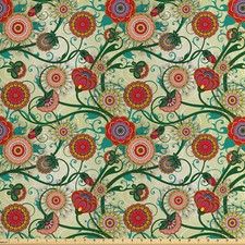 Blumen Satin Stoff als