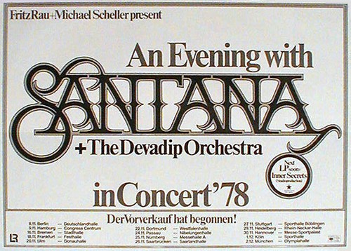 Santana konzertplakat von - konzertplakat,