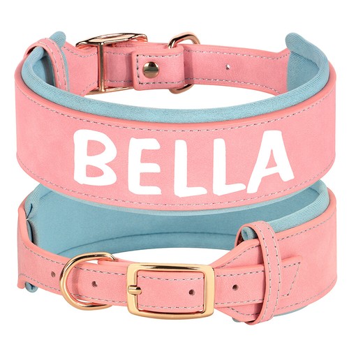 Leder hundehalsband mit name - leder,