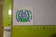 Alter Aufkleber Tankstelle Additive Oil Öl ISTAF Köln Berlin IAAF MOBIL Grand Pr