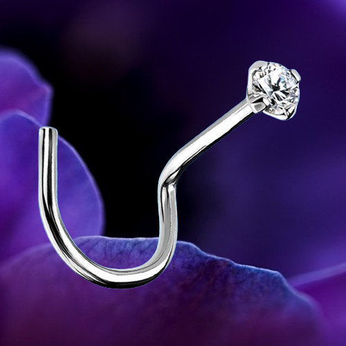 Echter diamant nasenstecker - diamant,