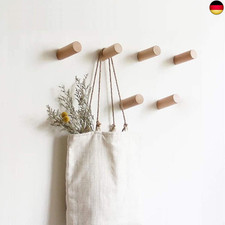 HomeDo 6 Stück Wandhaken Holz