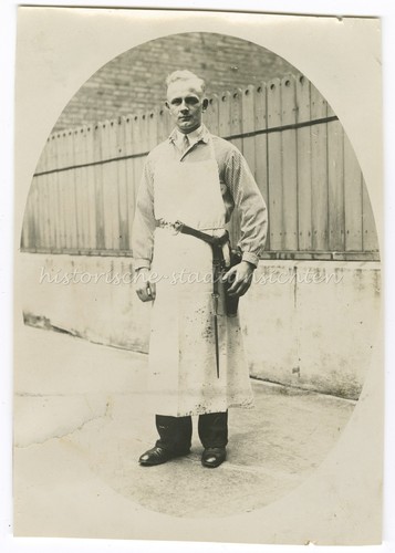 Portrait junger metzger - portrait,