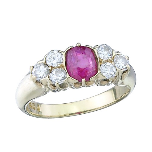 Ring rubin diamanten 585er - rubin,