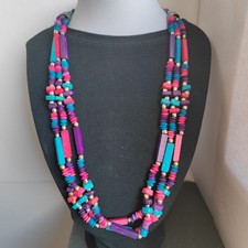 Vintage Statement Holzkette