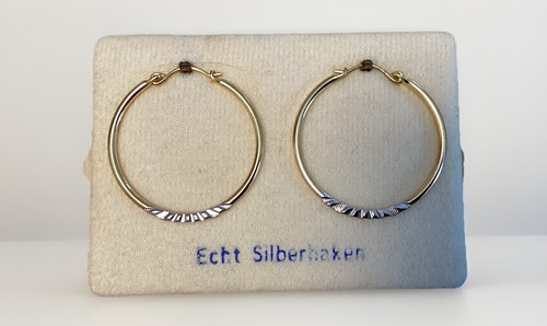 Elegante creolen gold silber - creolen,, gold-silber