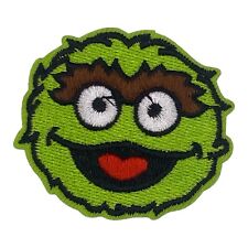Oscar Patch Aufnäher Bügelbild Flicken Applikation Sesamstraße Mülltonne Elmo