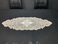 Fantastische Mitteldecke, Cremeweiss,Glitzer, Samt, Spitze, Romantisch 0,88x0,32