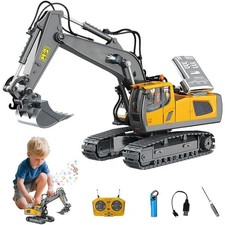 RC-Bagger Ferngesteuerter Bagger Spielzeug, 1:20 RC Bagger mit Metallschaufel