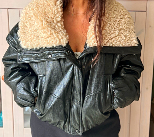 Damen biker lederjacke - biker,