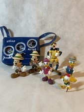 Disney Safari Figuren - Dagobert Duck/ Donald Duck, Goofy, Mickey Mouse & Tasche
