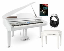 88 Tasten Digital Flügel E-Piano Set Bank Kopfhörer 1200 Sound Bluetooth weiß